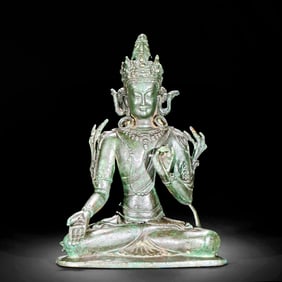 A BRONZE STATUE OF GUANYIN