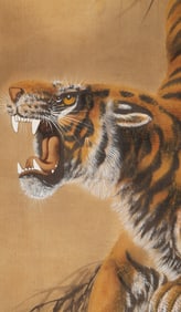 A CHINESE HAND PAINTING WITH THE MARK OF ZHANG SHANZI