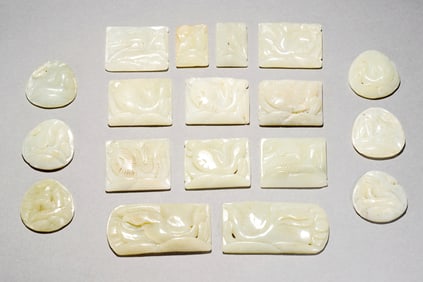 A SET OF JADE FISH BELT HOOKS