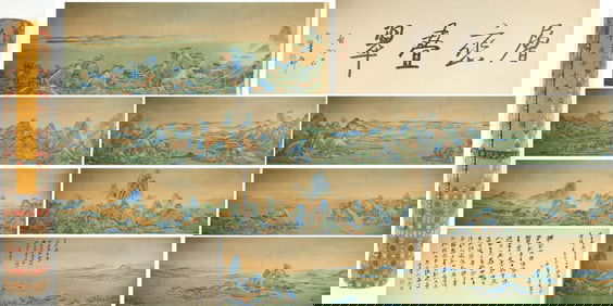 Chinese Drawing Landscape Painting,Zhang Daqian Mark