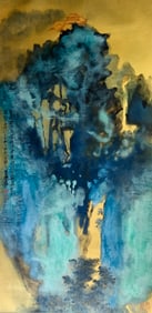 Zhang Daqian mark, Chinese Landscape painting, Ink and Color on Paper, Mounted