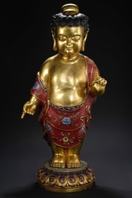 Bronze Cloisonne Sakyamuni Figure