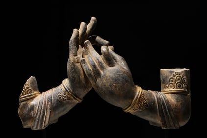 Stone Buddha Hand Figure