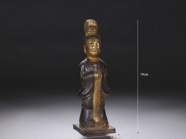 Gilt Silver Carved Character Shape Figure