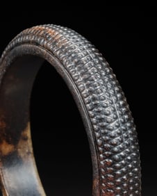 Jade Carved Cloud Pattern Bangle