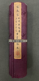 Chinese Drawing Flower and Bird & Calligraphy Hand Scroll,Song Huizong Mark