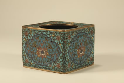 Bronze Cloisonne Carved Flower Pattern Washer