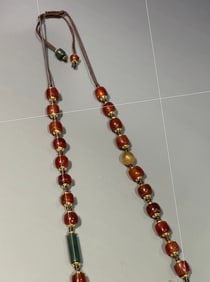 Jade Carved Beast Face Pattern Necklace