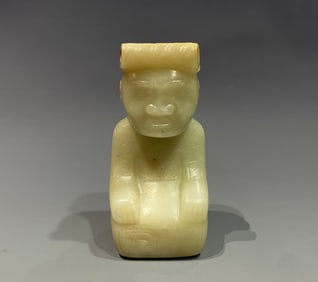 Jade Carved Character Shape Ornament