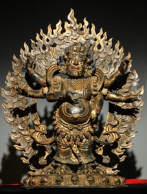 Gilt Bronze Mahakala Figure