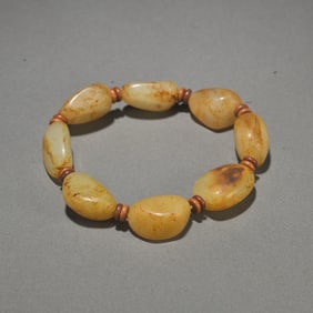 Jade Stone Bead Bracelet