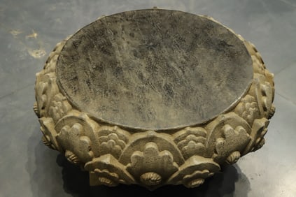Stone Carved Lotus Flower Shape Table