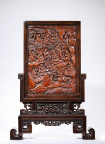 A Wooden 'Arhat' Table Screen