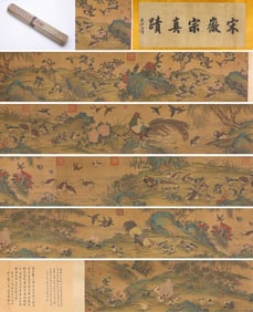 Emperor Huizong (1082-1135), attributed to, Flower-and-Bird Handscroll