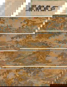 Emperor Huizong (1082-1135), attributed to, Hundred Birds Paying Homage to Phoenix Handscroll
