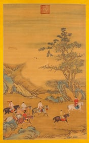 Jin Tingbiao (act. 18th century), attributed to, Five Princes in Drunken Revelry