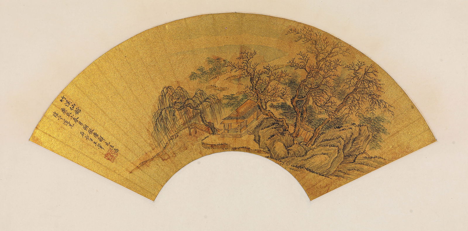 Wang Hui (1632-1717), attributed to, Fan Painting: Wang Hui (1632-1717), attributed to, Fan Painting (55 x 19cm)