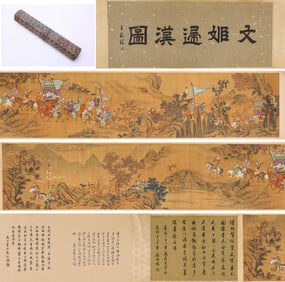 Chen Juzhong (act. 12th century), attributed to, Wenji Returns to Han Handscroll