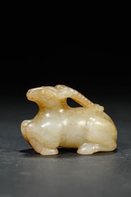 A Jade Carving of Auspicious Beast