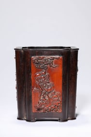 A Wooden Brushpot