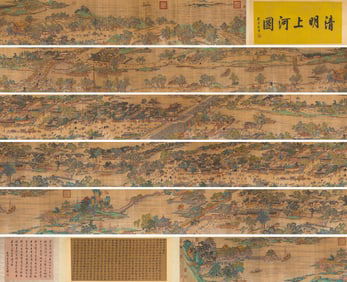 Xu Yang (act. 18th century), attributed to, Along the River During Qingming Festival Handscroll