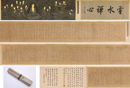 Ding Guanpeng (act. 18th century), attributed to, Zen Buddhist Figure Narrative Handscroll