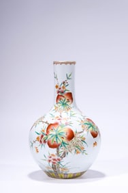 A Famille-Rose 'Longevity' Globular Vase