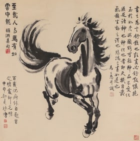 Xu Beihong (1895-1953), attributed to, Galloping Horses