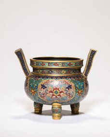 A Cloisonné Enamel 'Floral' Censer