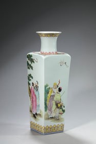 A Famille-Rose 'Eight Immortals'Vase