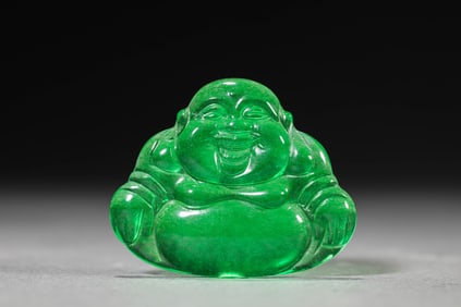 A Jadeite Figure of Maitreya