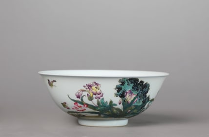 A Famille-Rose 'Butterfly-and-Flower' Bowl