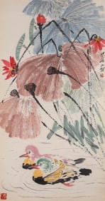 Qi Baishi (1864-1957), attributed to, Delights of Lotus Pond
