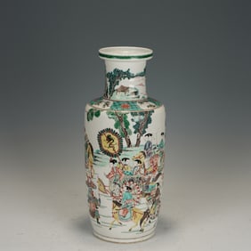 Wucai Character Story Pattern Porcelain Vase