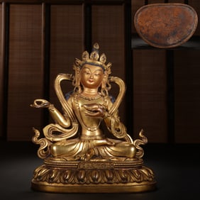 Gilt Bronze Vajrapani Figure