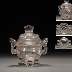 White Crystal Double Ears Incense Burner