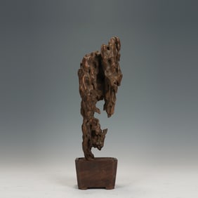 Agarwood Carved Taihu Stone Shape Figure