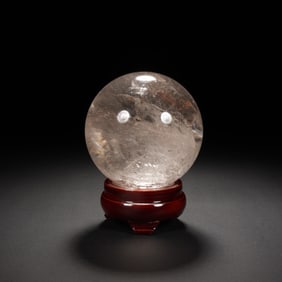 White Crystal Ball Ornament