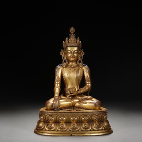 Gilt Bronze Sakyamuni Figure