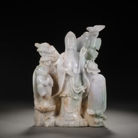 Jadeite Carved GuanYin Figure