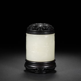 Jade Carved Character Story Pattern Incense Burner