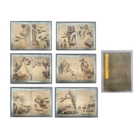 Chinese Drawing Arhat Story Painting Album,Shi Tao Mark