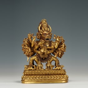 Gilt Bronze Yamantaka Figure