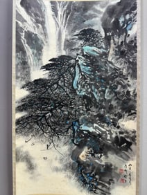 Chinese Drawing Landscape Painting,Li Xiongcai Mark