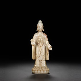 Jade Carved Sakyamuni Figure