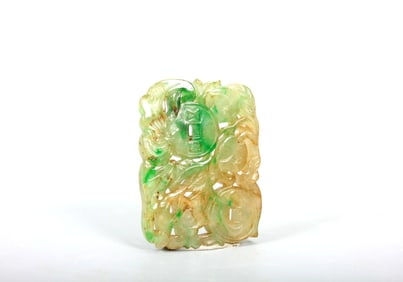 A JADEITE 'LONGEVITY' PLAQUE