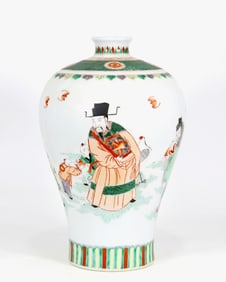A WUCAI 'THREE STAR' PRUNUS VASE