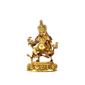 A GILT-BRONZE FIGURE OF BUDDHA
