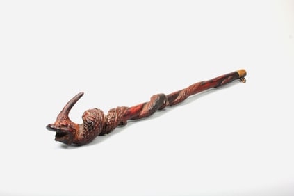 A HUANGHUALI WOOD DRAGON-ENTWINED SHAFT