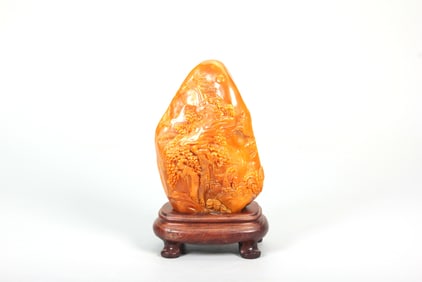 A PALATIAL CARVED SHOUSHAN TIANHUANG STONE 'LANDSCAPE' SEAL